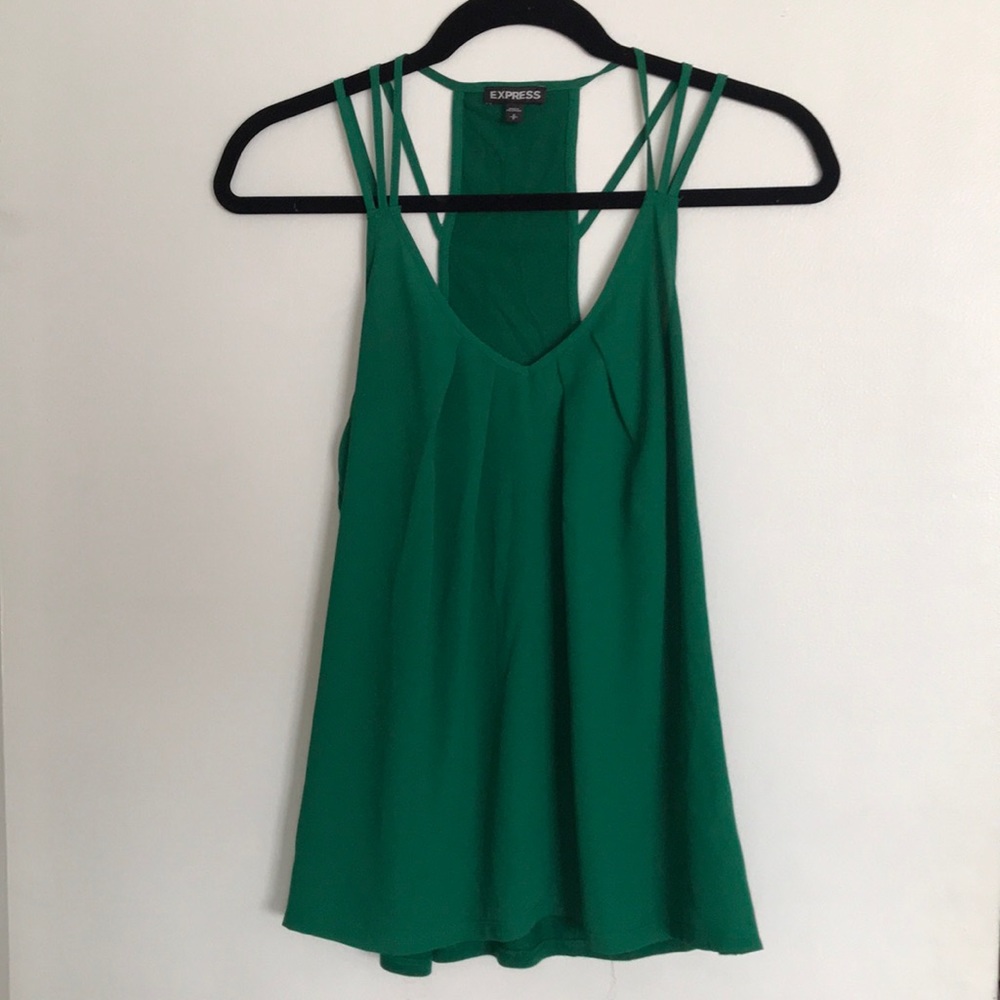 Kelly green strappy tank top